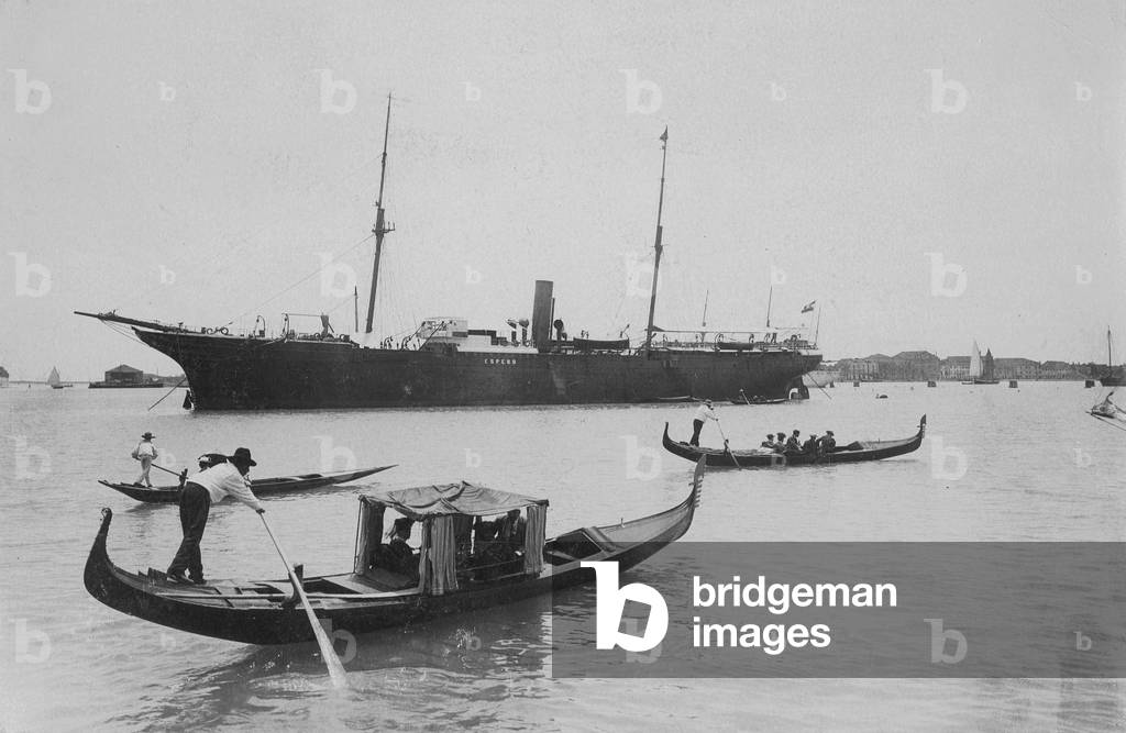 Gondolas, 1907 (b/w photo)
