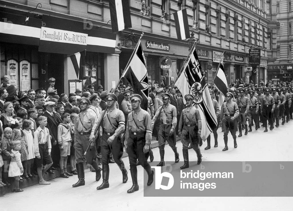 Inauguration of a Fight Squadron Home of the DNVP, 1932 (b/w photo)