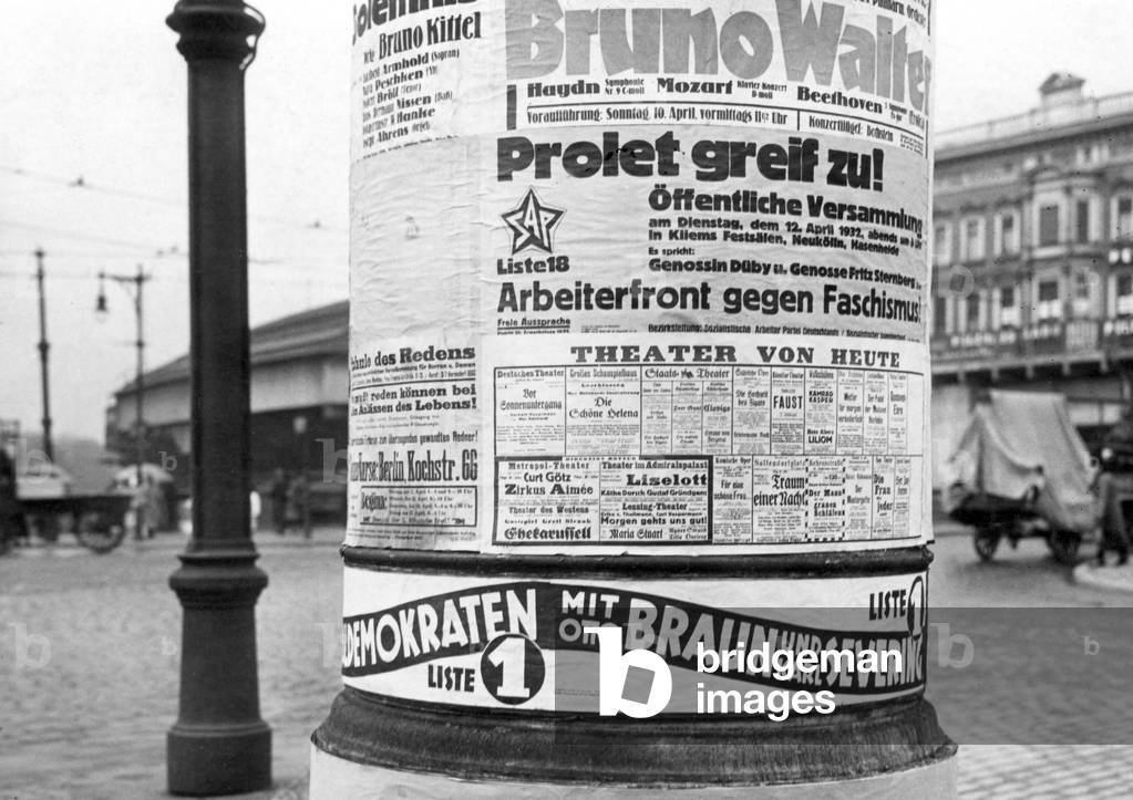 Election poster on the occasion of the Prussian Landtag elections, 1932