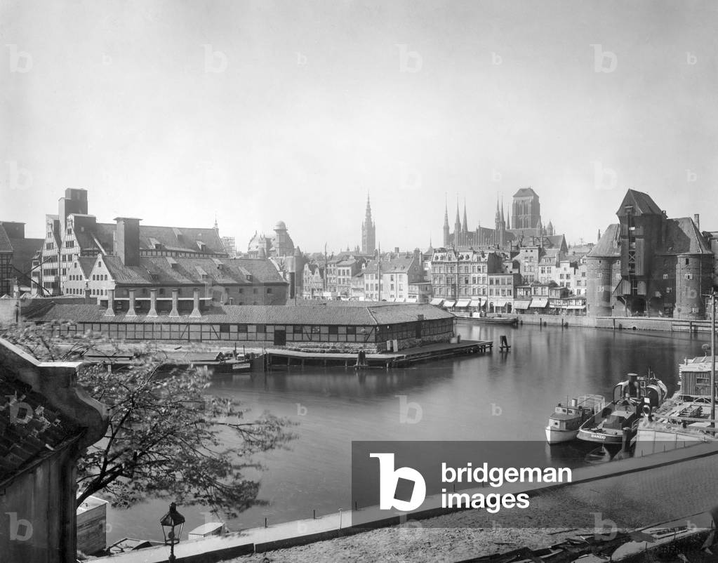 View over the port of Danzig