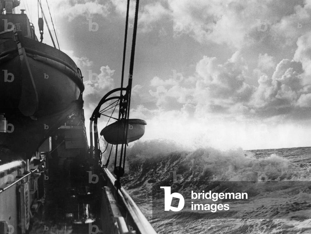 Ship in heavy sea, undated shot