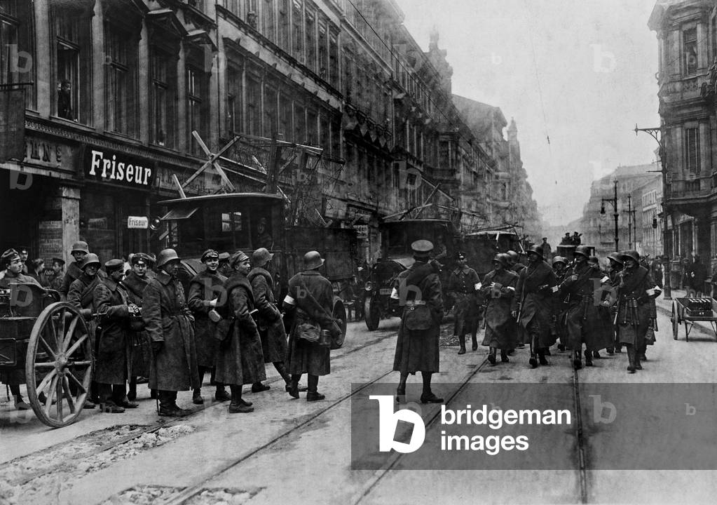 General strike in Berlin, 1919 (b/w photo)