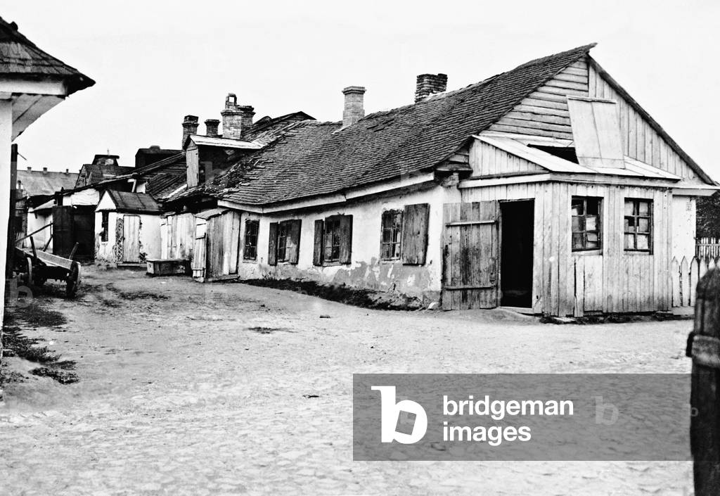 Jewish district in Luck, 1935 (b/w photo)