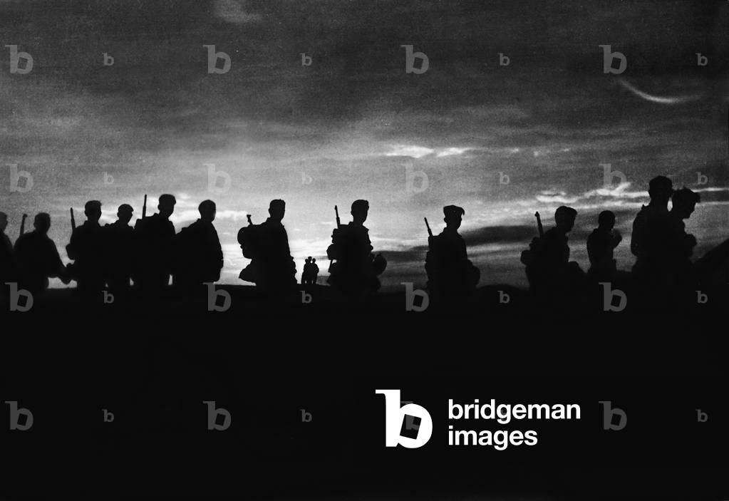 German Soldiers are Gaining Ground in Russia, 1941 (b/w photo)