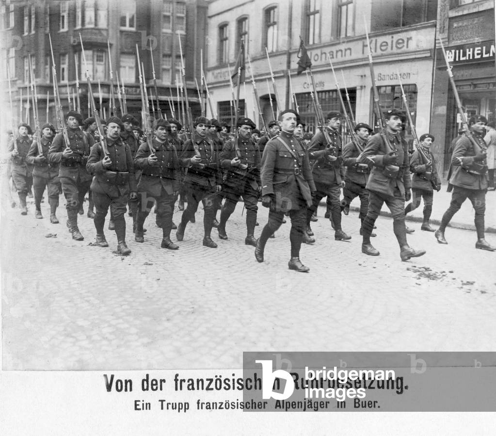 French Chasseurs alpins in Gelsenkirchen, 1923