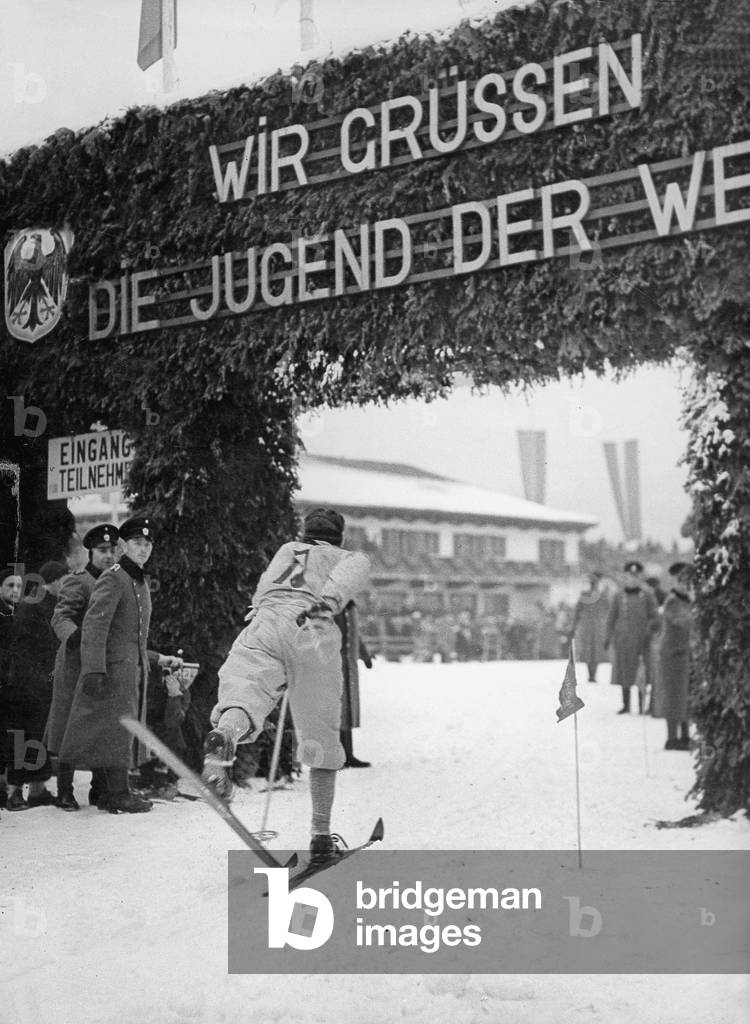 Olympic winter games in Garmisch-Partenkirchen, 1936 (b/w photo)