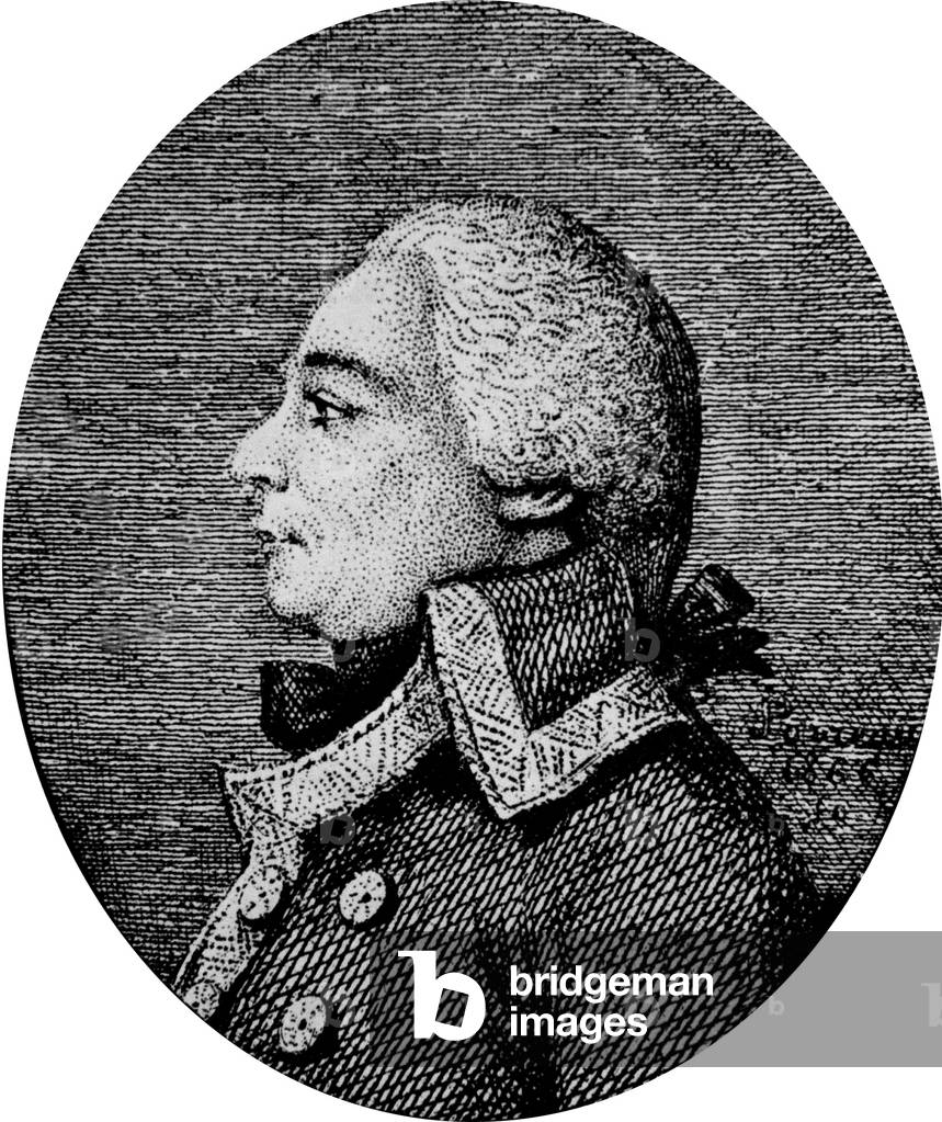 French general Francois Joseph Westermann called the butcher from Vendee (1764-1794), engraving by J. Porreau