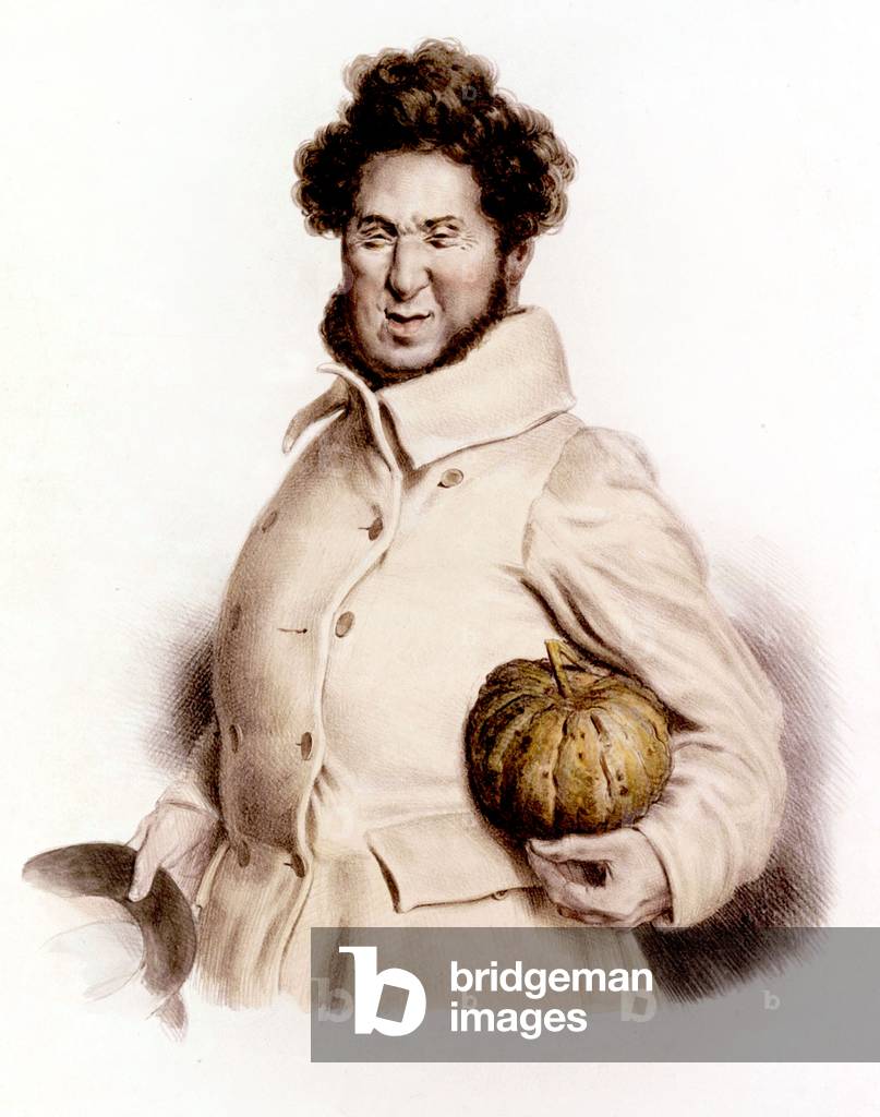 cartoon against French king Louis Philippe in 1830-1848 at the time of the July Monarchy, by Travies