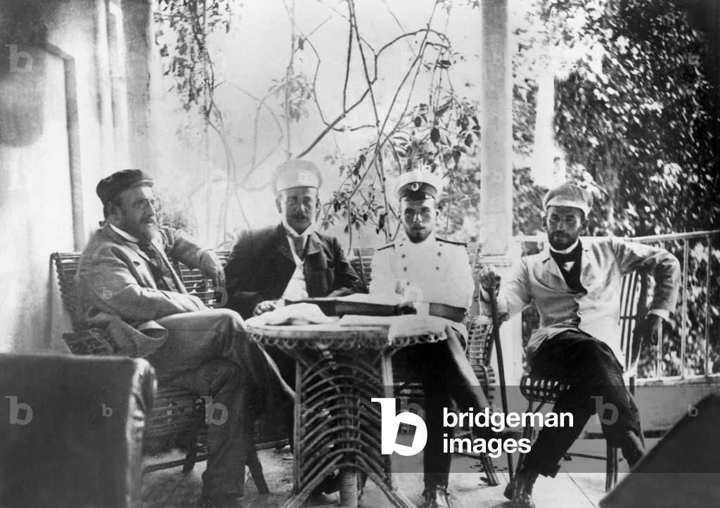 Tolstoi family : sons of russian writer Leon Tolstoi 1900 : Serge, Andre, Michel and Leon Tolstoi