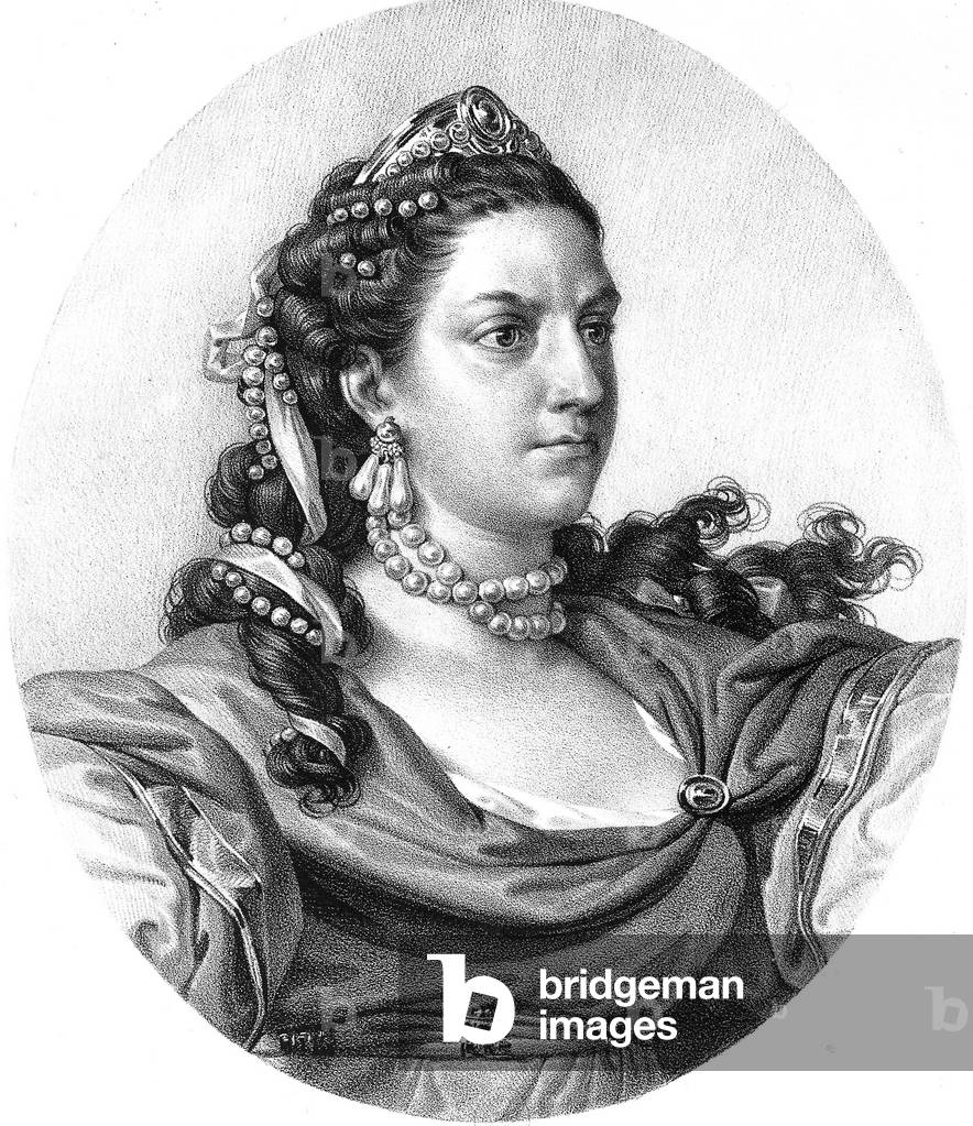 Claire Joseph Leris aka Miss Clairon de Latude (1724-1803) French comedian, engraving