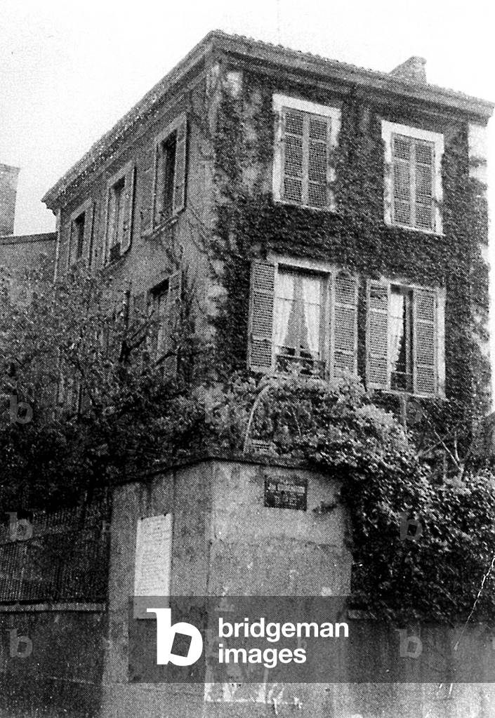 The Villa of Doctor Frederic Dugoujon, Caluire-et-Cuire (b/w photo)