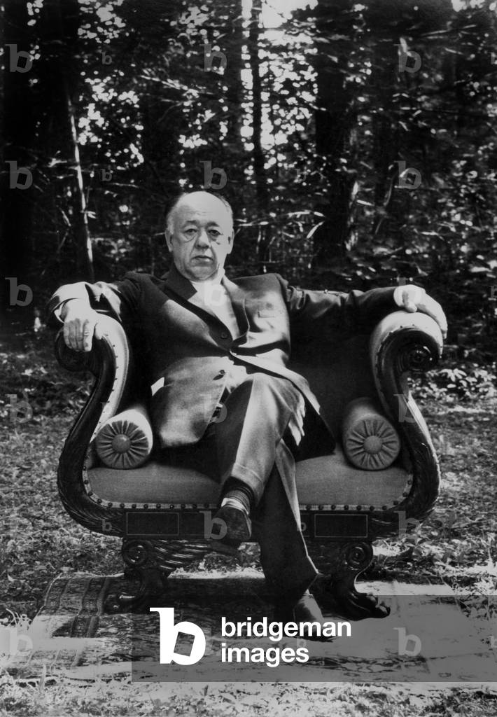 L'écrivain français Eugene Ionesco sur le tournage du film La Vase par lui-même, 1973
