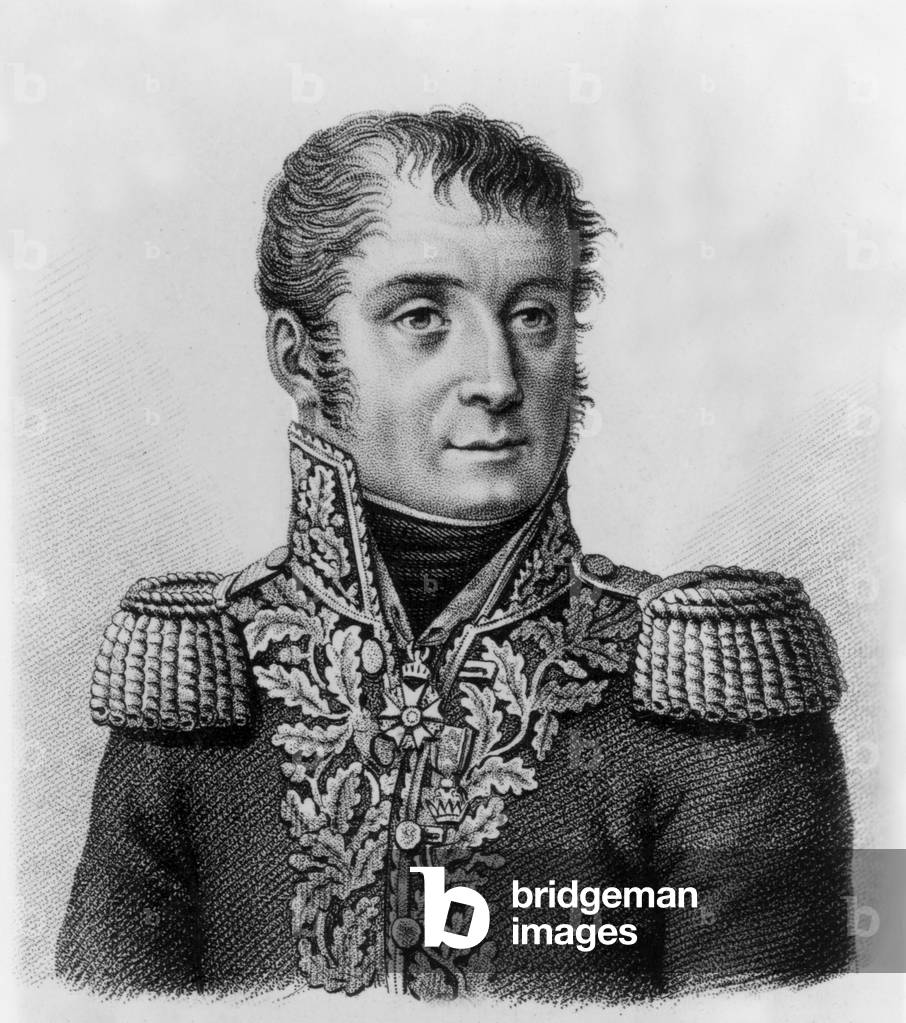 Regis Mouton Duvernet (1770-1816) French general, engraving