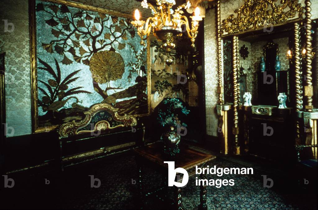 Blue lounge in Hauteville House,Guernesey, where Victor Hugo lived during his exile in 1855-1870