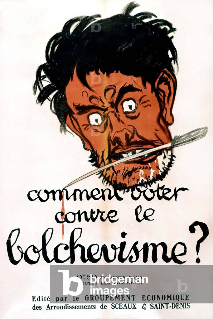 anti-communist poster for 1920 elections in France