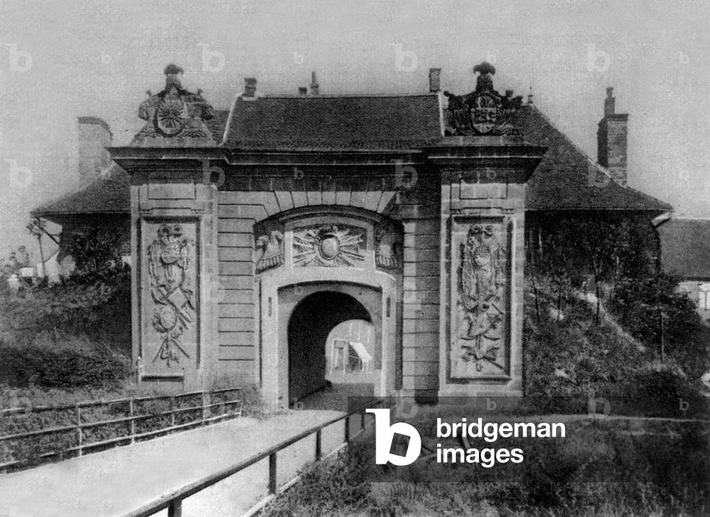 A gate in Neuf Brisach (Alsace, France) built in 1699 by Vauban