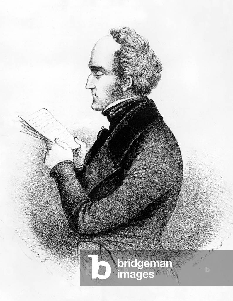Charles Fourier (1772-1837) French philosopher who gave model for socialism and communism, engraving
