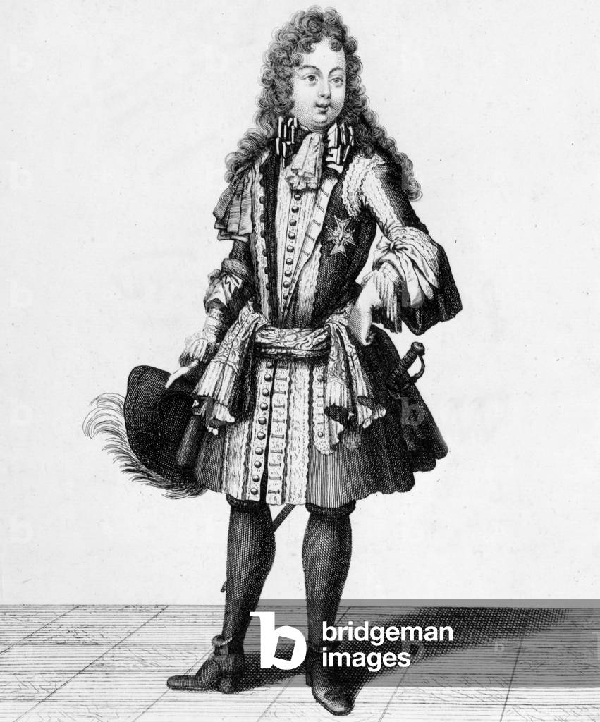 Louis Auguste de Bourbon (1670-1736) duke of Maine, son of French king LouisXIV and his mistress Mme deMontespan, engraving, 17th century