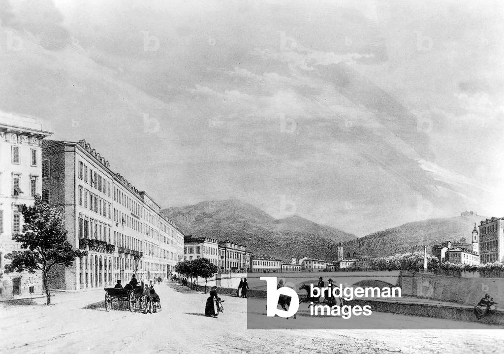 View of Nice after the city was unified with France by French emperor NapoleonIII treaty of Turin Italy 1860