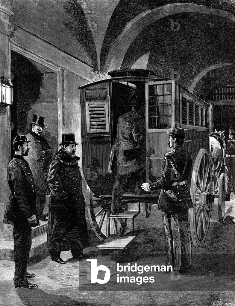 Arrest of administrators of Panama in 1893, engraving