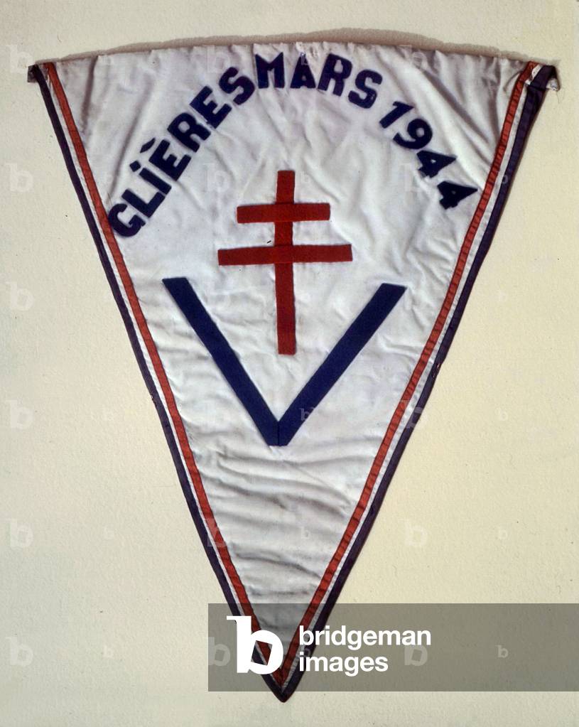 pennant of the Association of Glieres survivors (on march 1944, 500 resistants were attacked in Glieres plateau (Alps))