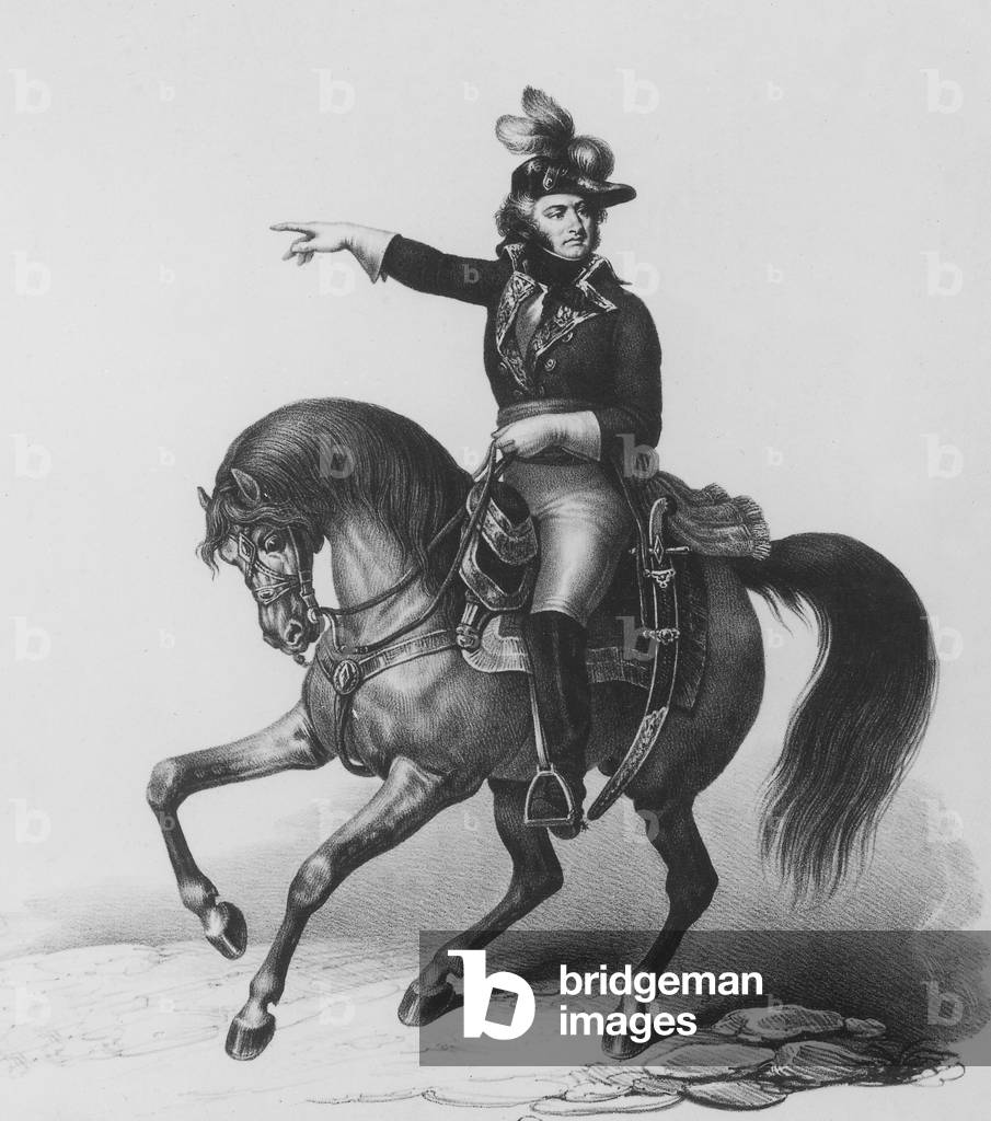 Jean Baptiste Kleber was GeneralBonaparte's Egyptian army commander, engraving