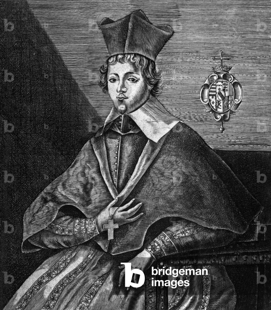 Charles de Lorraine (1561-1587) bishop of Toul then bishop of Verdun, son of NicolasdeLorraine, engraving