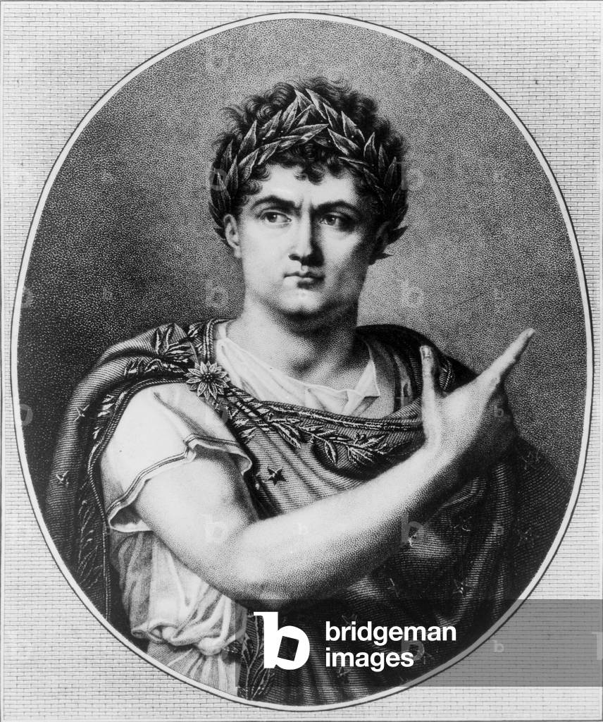 Francois-Joseph Talma (1763-1826) French comedian, here as Nero in Britannicus, engraving