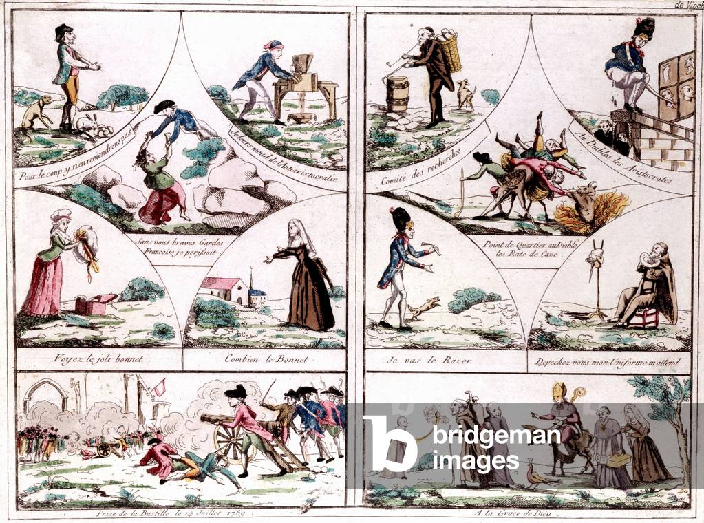 cartoon about the aristocrats, engraving published c. july 14, 1789 at the beginning of the French Revolution