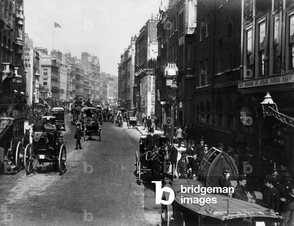 Fleet street in London c. 1900