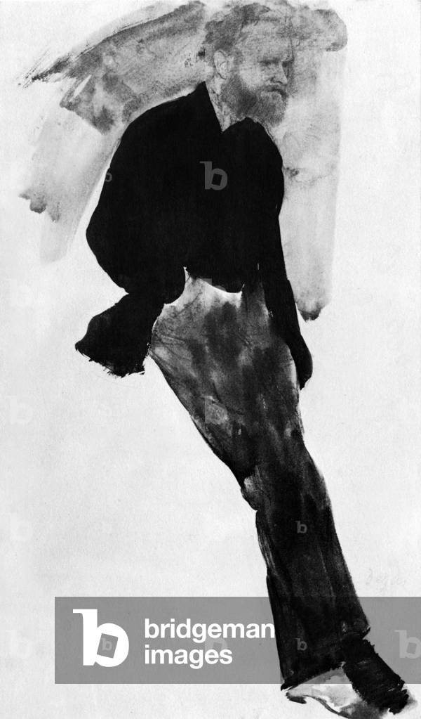 Edouard Manet (1832-1883) French painter, drawing by Edgar Degas, 1864