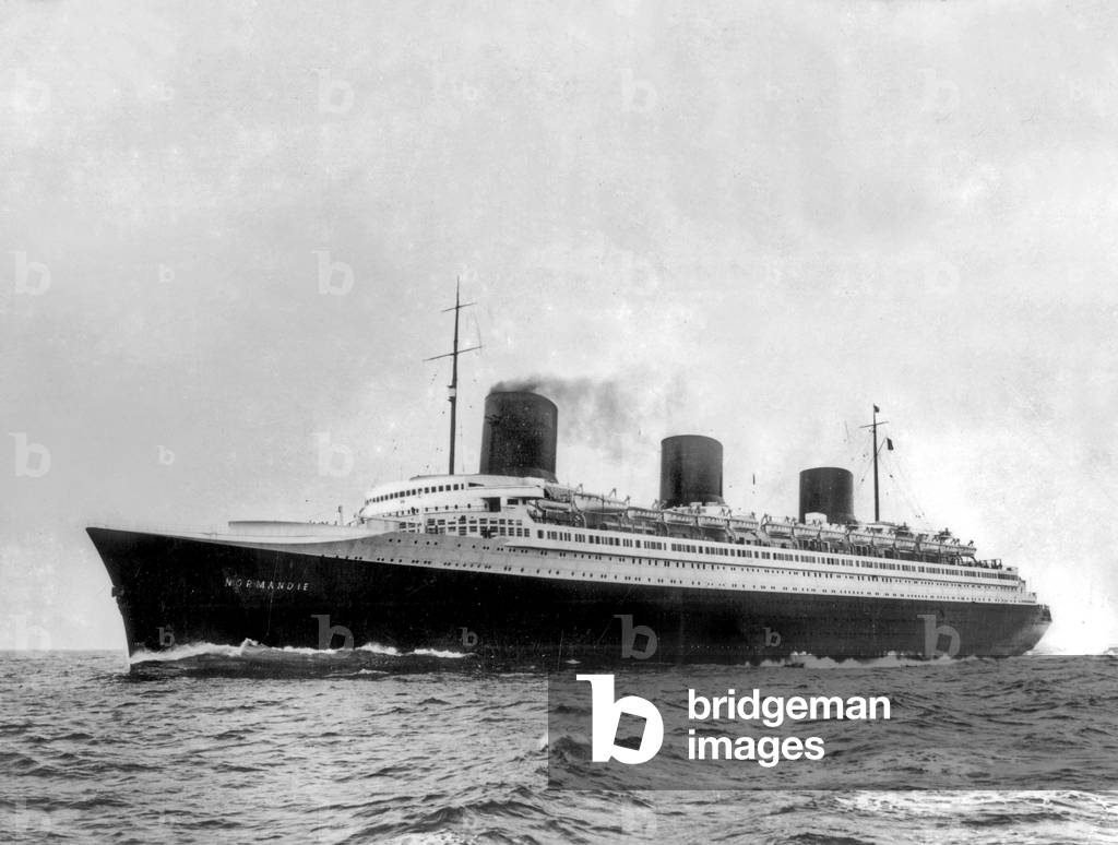Liner Normandy (built in SaintNazaire and launched on october, 29 1932) of the Transatlantic Company