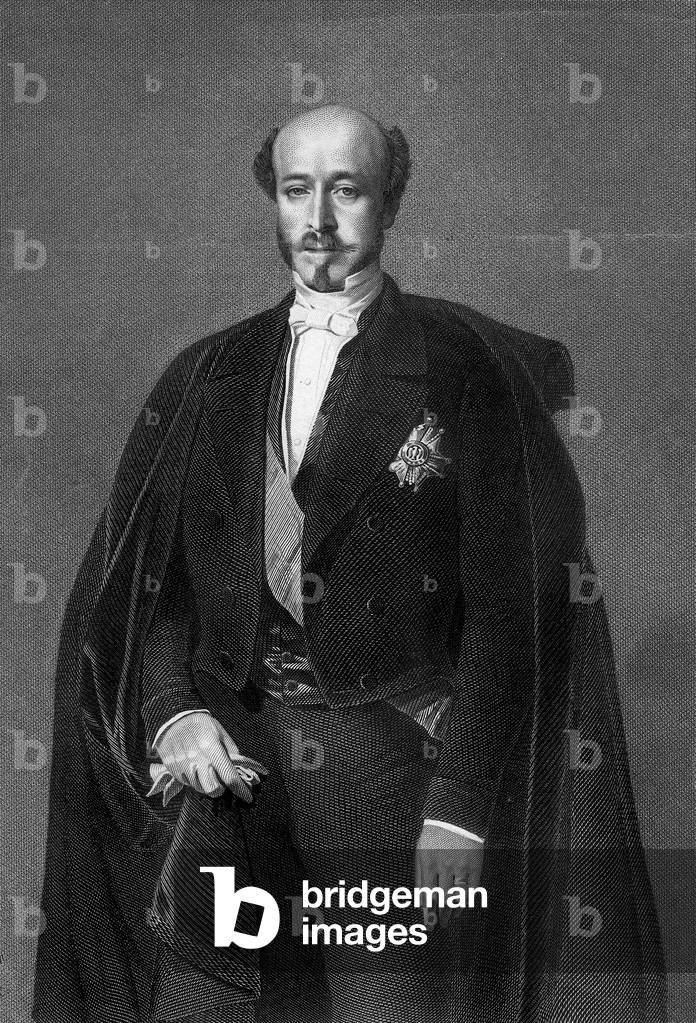 Charles, duke of Morny (1811-1865), French emperor NapoleonIII's half-brother, son of Hortense de Beauharnais, engraving