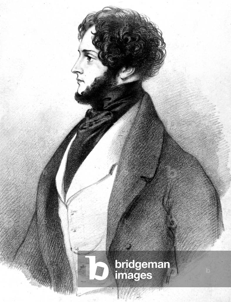 Alfred Guillaume Gabriel count of Orsay (1801-1852) famous dandy, engraving