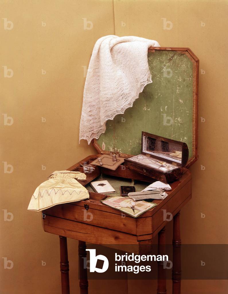 French worktable used by a girl in a convent, c. 1845