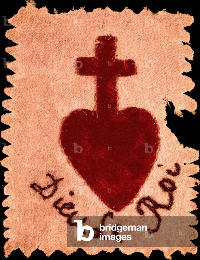 Insigna of royalist insurgents during war in Vendee (France) 1793