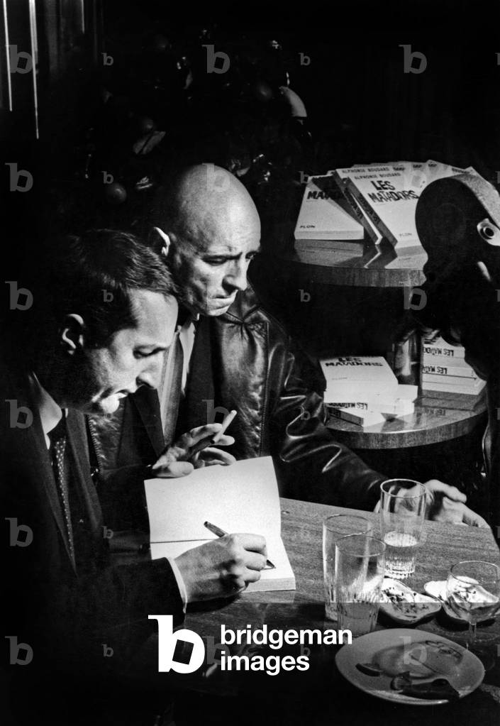 Alphonse Boudard (author of book Les Matadors) with Jean Dieudonne january 21, 1966