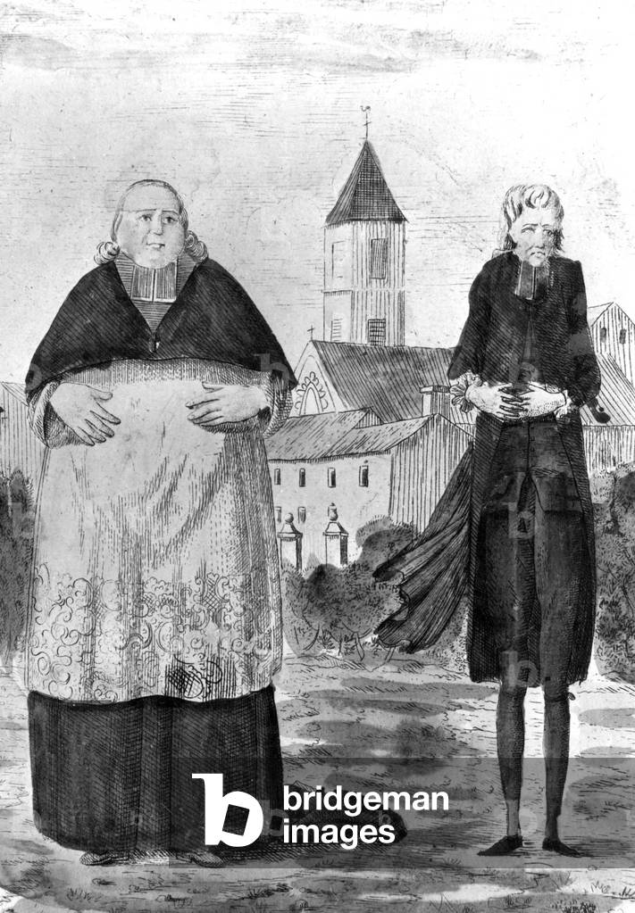 Cartoon relating to the seizure of the Church's wealth in France (engraving)