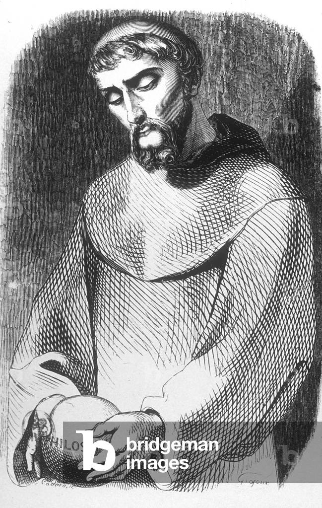 Pierre Abelard (1079-1142) French scholastic philosopher and theologian, teacher and lover of Heloise, engraving
