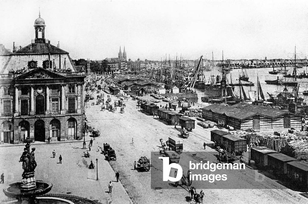 the harbour of Bordeaux, France early 20th century