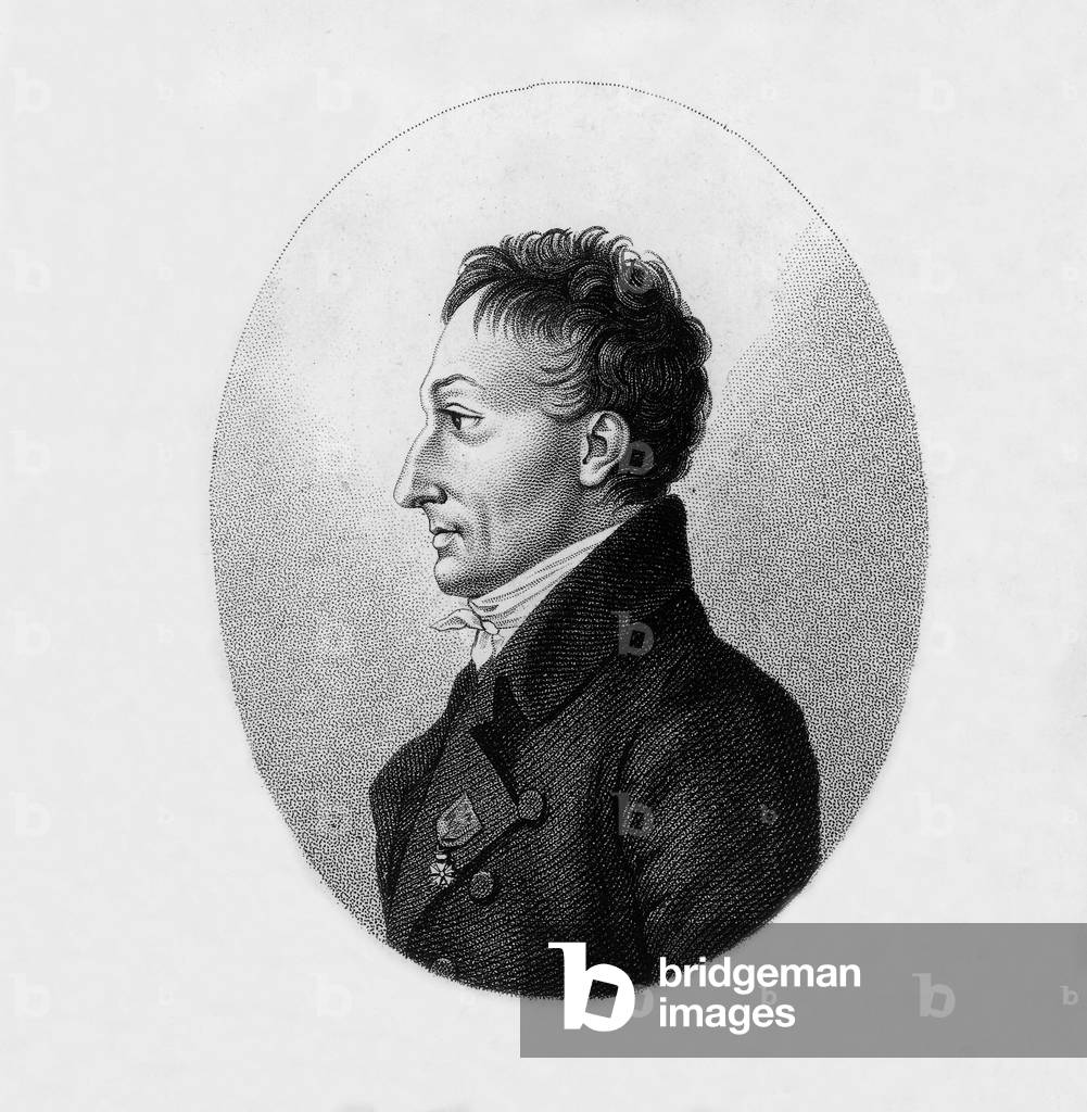 Constantin Francois de Chasseboeuf count of Volney (1757-1820) French philosopher and Orientalist, engraving
