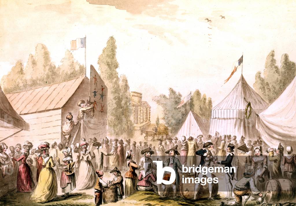 walk on the Champs Elysees avenue may 01, 1791 at the time of the French Revolution