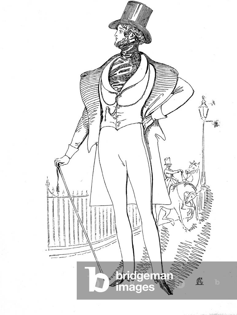 Alfred Guillaume Gabriel count of Orsay (1801-1852) famous dandy, drawing by Marlise c. 1830