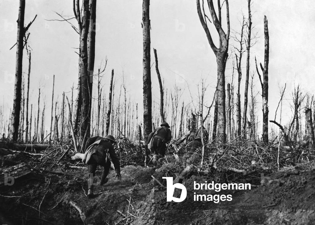 French-American assault battalion on the Mecklenburg trench, Badonvillers, March 17, 1918