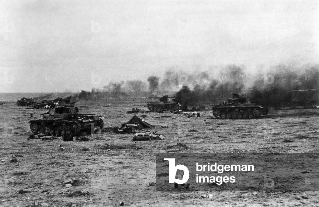 Fights of tanks between English and Italians in Libya, 1939