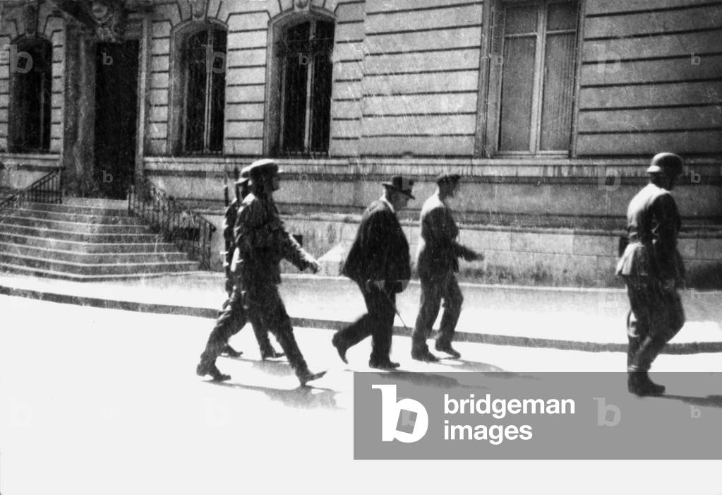 Arrestat of Marcel Donon, mayor of Pithiviers (France) by French soldiers c. 1940