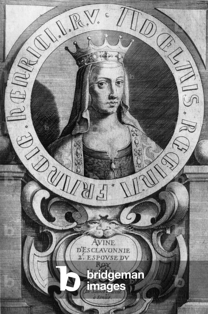 Anne of Russia (1024-1075) wife of French king Henry 1st, engraving