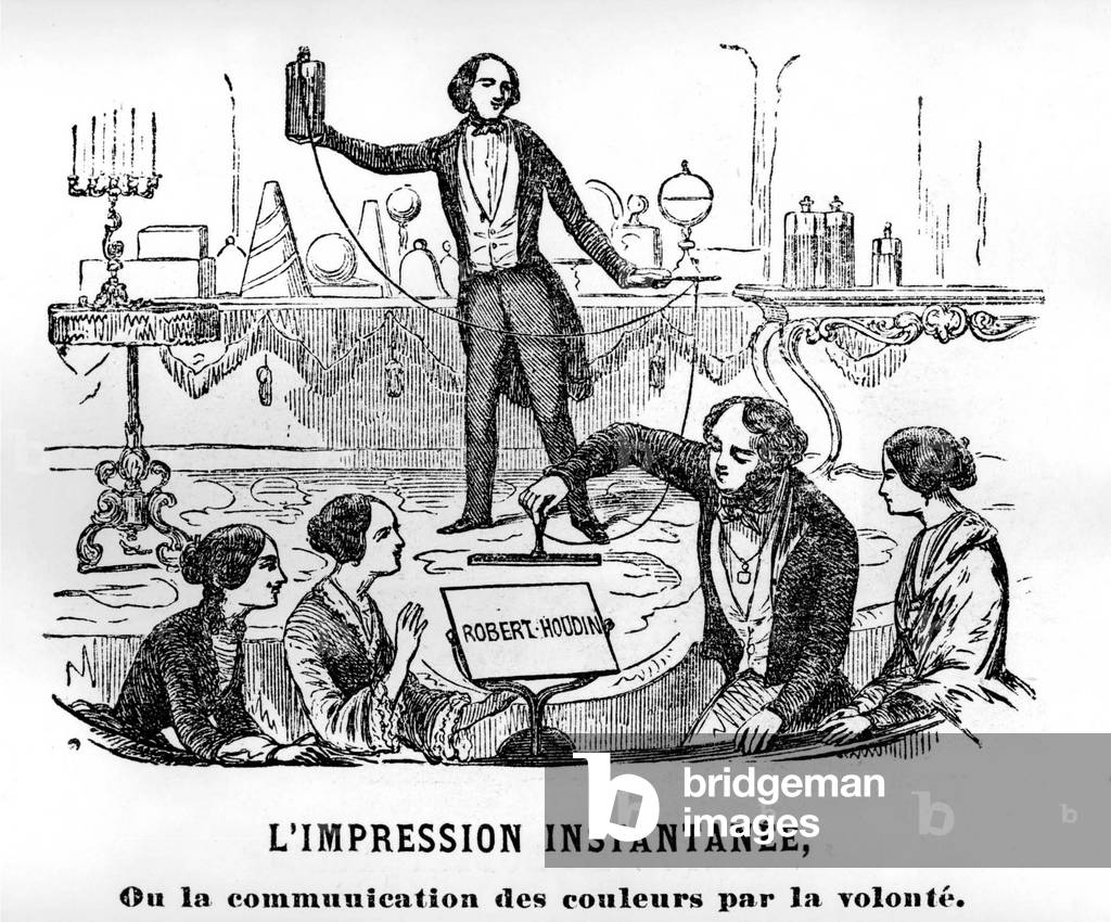 Jean Eugene Robert-Houdin (1805-1871) French conjurer, engraving