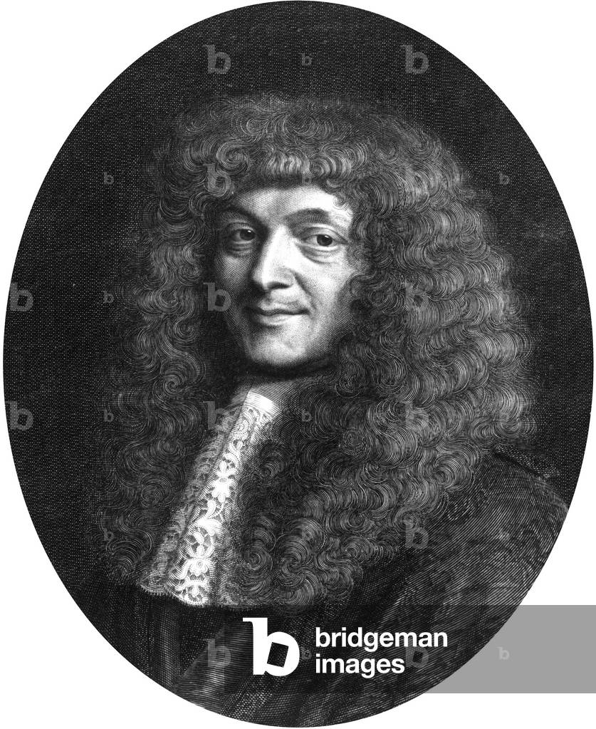 Honore Courtin (1626-1703) French politician, engraving by Nanteuil