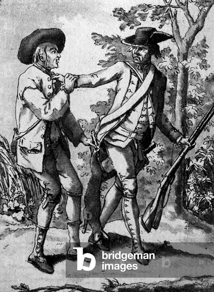Complaints of the people at the beginning of French revolution, 1789 : right to hunt, abolition of the privileges, engraving